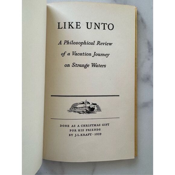 Like Unto vintage book A philosophical review of a vacation in strange waters Pr - Picture 4 of 8